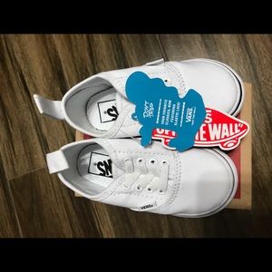 Vans Toddler White Authentic Elastic 6